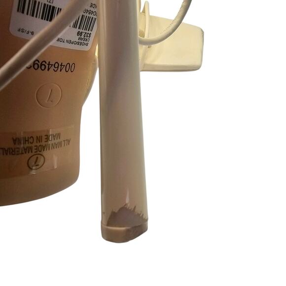 Olivia Jaymes Cream White Square Toe Lace Up Strap Cottagecore Sandal Heels - Picture 6 of 9